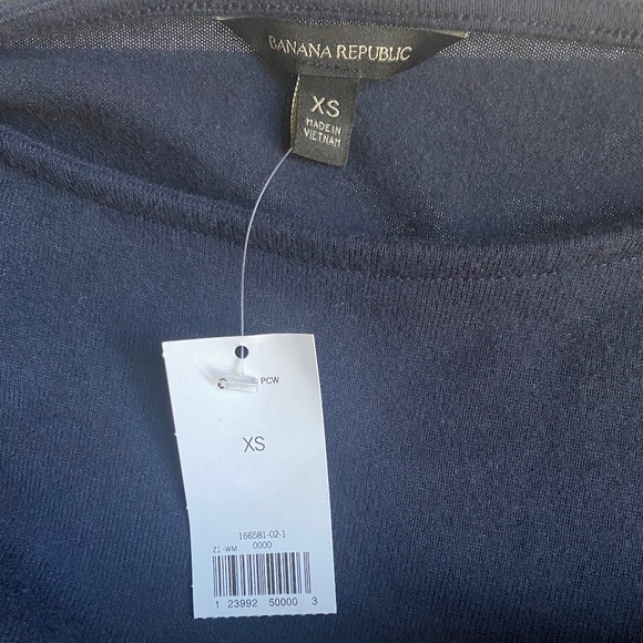 Banana Republic sweater 3/4 ruffle sleeve blue XS - Picture 10 of 11